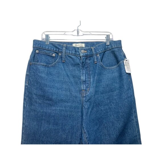 Madewell Perfect Vintage Jeans Womens 31 Dark Wash Straight High Rise Raw Hem - Picture 11 of 16